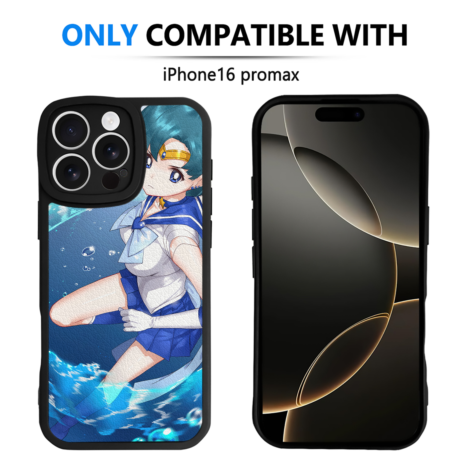 （画像用） 美少女戦士セーラームーン Sailor Moon 【iPhone 16シリーズ対応】シリコンスマホケース（レザー調） 材質：シリコン